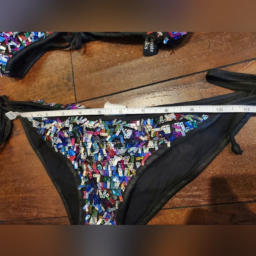 Intimate Basic Sequin Multicolor Bikini Set Adjustable - ONE SIZE - Picture 10 of 12